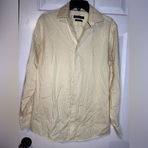 Tommy Hilfiger Men's Light Yellow Dress Shirt